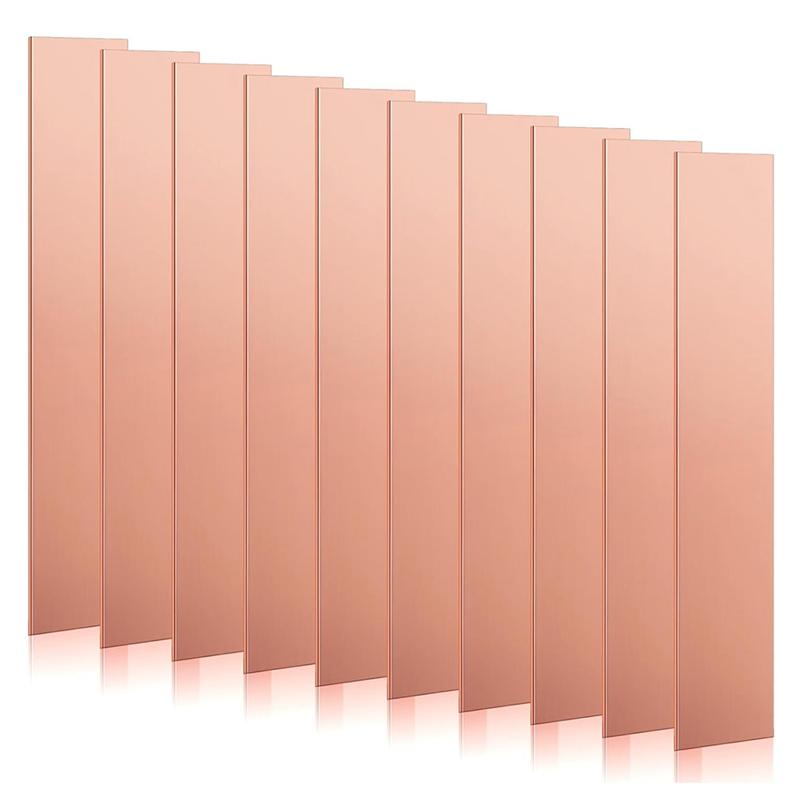 Pure Copper Anode Strip 10 Pcs 99.99%, For Electroplating Kit Compatible 5.9  X 0.98  X 0.04  Copper Plate Sheet