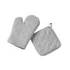2Pcs Cotton Linen Microwave Oven Gloves Heat Resistant Anti-Scalding Oven Mitts and Pot Holders Heat Insulation Easy-To-Clean