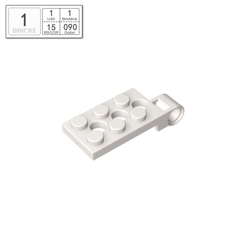BRICKE 2x4 Hinge Plate, Compatible with Lego 98286, MOC Bulk Building Blocks, Small Particles 42 pcs