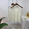 C S In The Room Women Sheer V neCk Shirt Set 3 ColorS