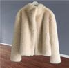 Winter new imitation fox fur coat coat light stand-up collar short age-reducing wool cotton-padded coat women