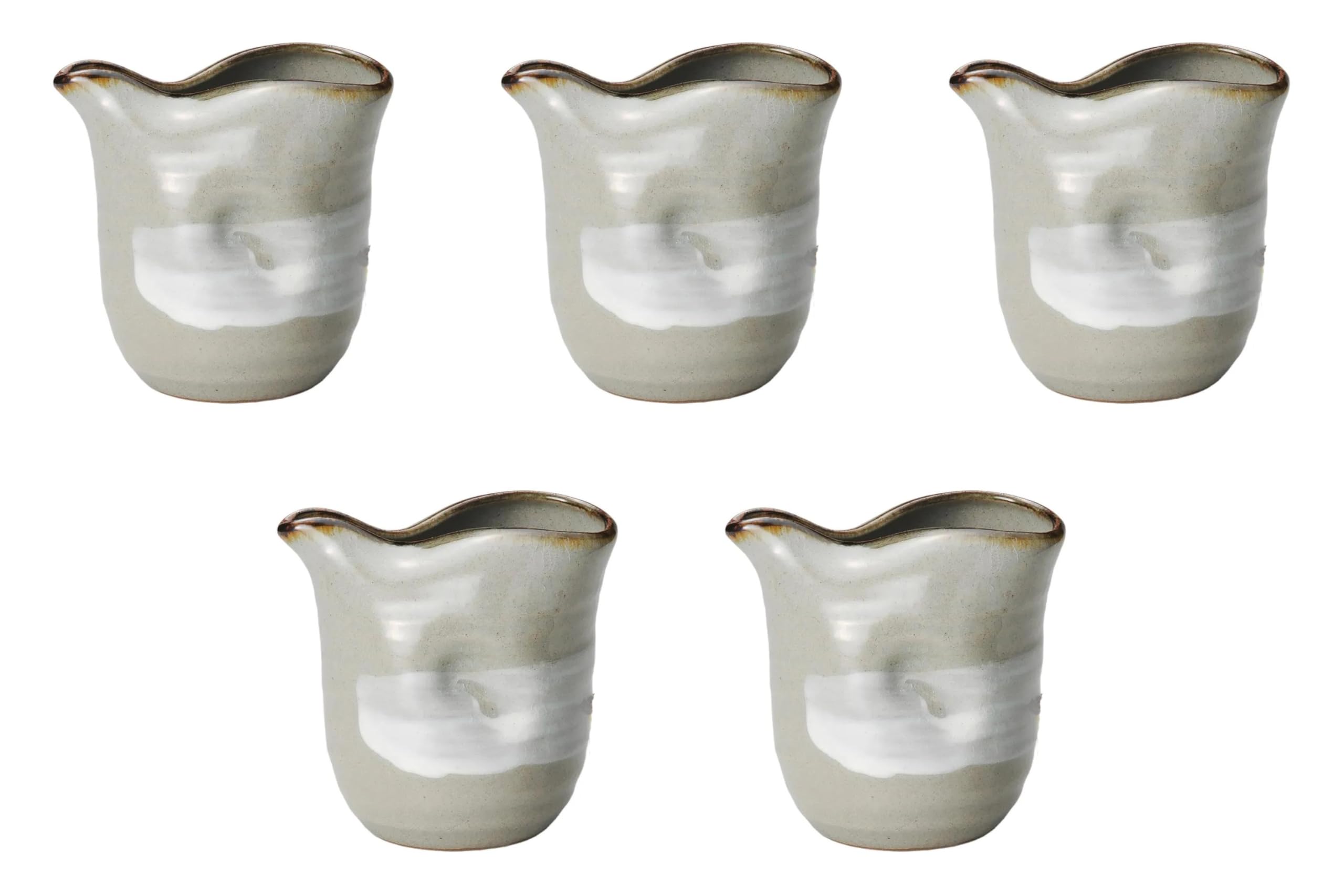 

Набор из 5 матовых чашек для холодного саке x 7 x см Набор чашек для холодного саке Setomonohonpo [11 10.3 (450 куб.см)]