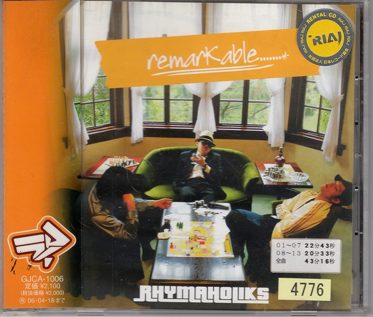 

CD RHYMAHOLIKS - remarkable GJCA1006 Japan ObiMusic Others Used