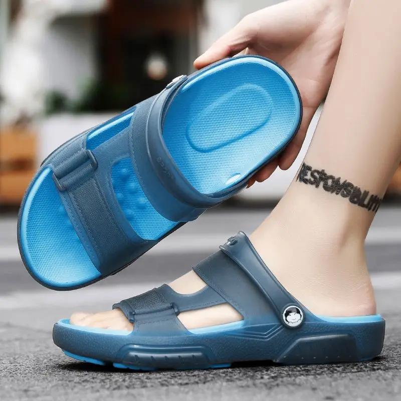 Fashion Sabot Outdoor Slides Plastic High Quality Fashion Y2k Men's Shoe Mascullino Rubber 2025 Style Casual Trend Fun Pvc Male Slipper