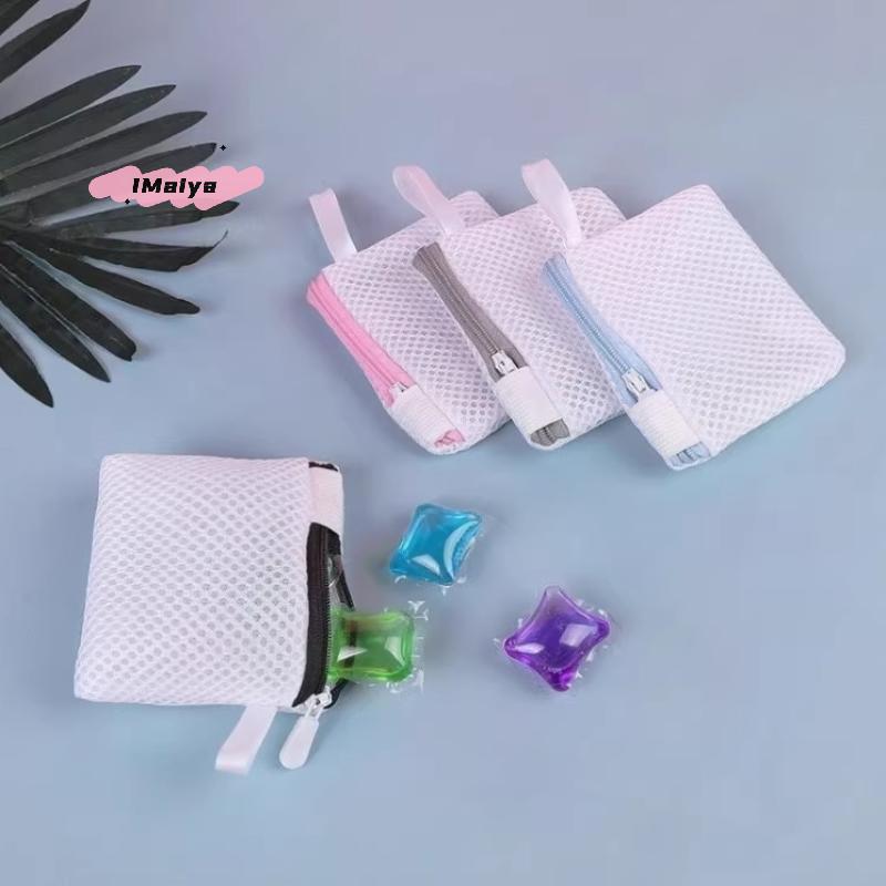 M-1Pcs 10x10cm Laundry Sock & Small Item Storage Bags With Zipper Closure - Heavy-Duty Mesh Laundry Bags With Corner Design