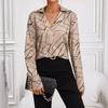 2026 Women's Loose Fit Printed V-Neck Long-Sleeved Shirt