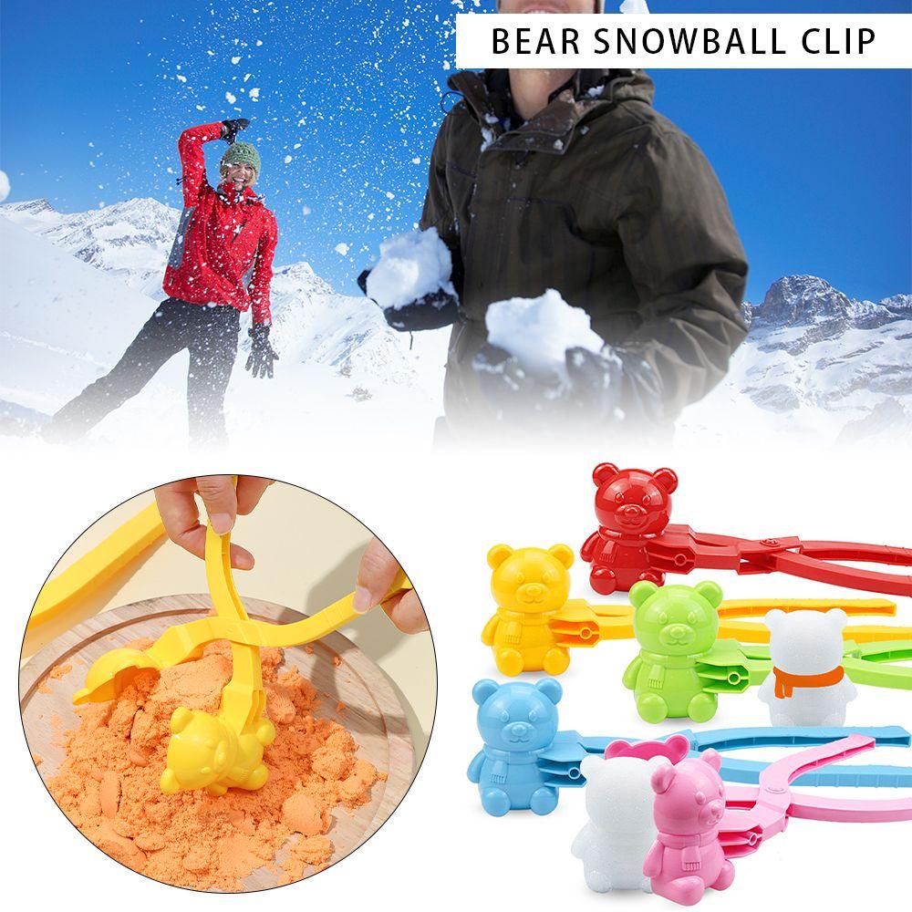 S/L DIY Children Gift Outside Toy Bear Snowball Clip Sand Mold Tool Bear Maker Snow Manufacture