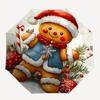 1pc Christmas Gingerbread Man Automatic Folding Umbrella, Festive Gift for Fans, Travelers & Daily Use.V041