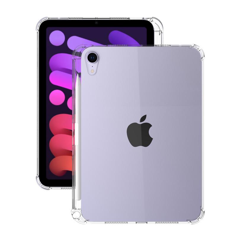 

iPad Mini 6 Drop-Proof Case with Pen Slot for iPad 9 (10.2) 2022 - Magnetic Charging Transparent Soft Shell Mini 6 Right Pen Slot