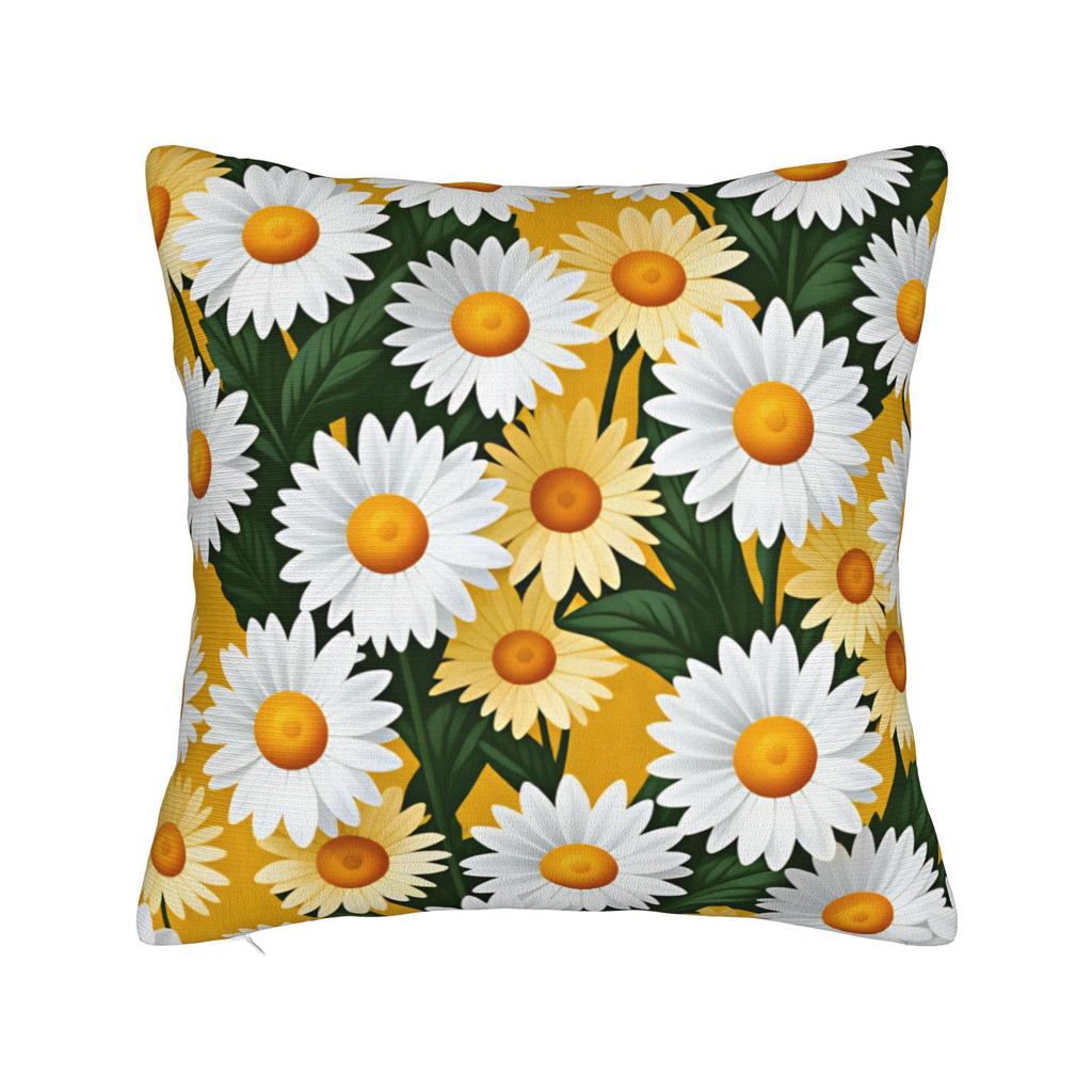 Neon Sunflower Tropical Pillow Case Retro Trendy Pillow Cover Square Pillowcases For Sofa Home Decoration
