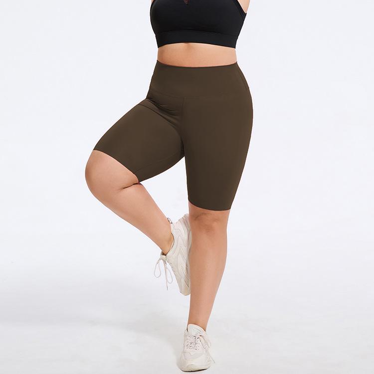 Women's High-Waist Peach Yoga Sports Pants - Elastic, Nine-Point Fit