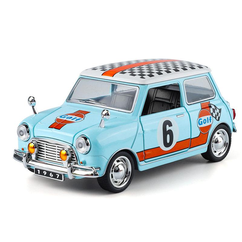

1:32 Morris Mini Cooper S Alloy Classic Sports Car Model Diecast Metal Track Racing Car Vehicles Model Sound Light Kids Toy Gift