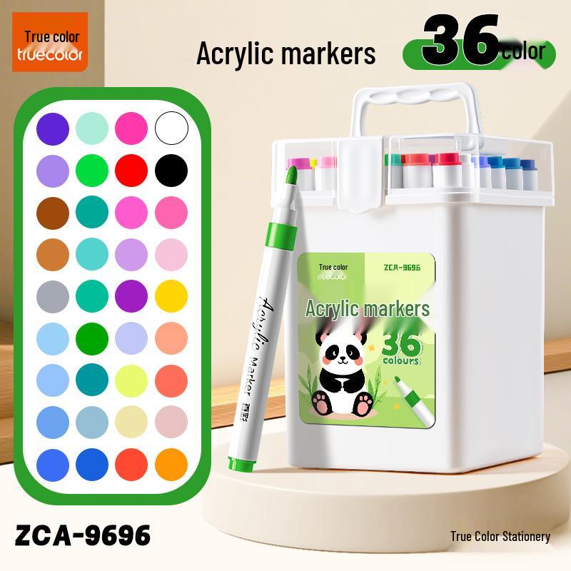 True Color Double-Ended Oil-Based Markers: Quick-Drying Anime Art Set with Hard Tips for Students
