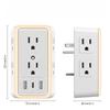 1PC new surge socket US standard USB power strip light sensing night light 6 hole expander 2.4A household US standard wall plug socket