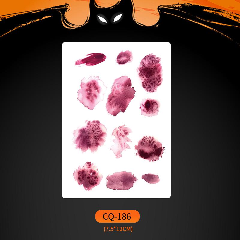 

2024 Новые Хэллоуин Страшные Наклейки Татуировки Лица с Большим Ртом - Смешные, Водонепроницаемые, Цветной Вечерний Макияж 7.5x12cm