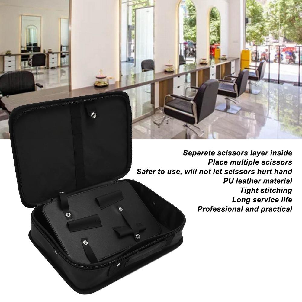 PU Barber Tool Bag Spacious Design Storage Organizer Hair Cutting Grooming Kit Travel Use