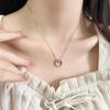 Elegant Women's Circle Pendant Necklace - Light Luxury Clavicle Chain
