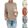 2025 Women's High Neck Loose Pullover Sweater - Autumn/Winter Plus Size European & American Style