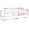 TV Cabinet with Drawers Black Oak Effect 150 x 30 x 45 cm