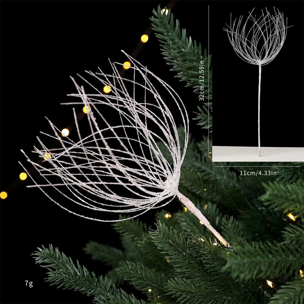 Shimmering Christmas Tree Decoration Sparkling Artificial Plastic Branch For Holiday Tree Wreath Wedding Decoration