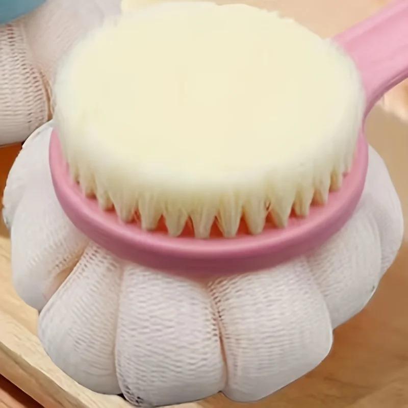 Soft Nylon Shower Brush for Sensitive Skin – Bathroom Long Handle Back Style, Gentle Exfoliating, Odorless & Easy To Clean