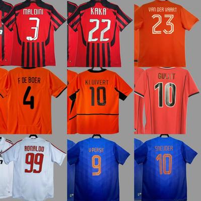 Maglia rétro, maglia da calcio, replica nostalgica classica maglia thailandese, maglia da gioco e allenamento, abbigliamento sportivo a maniche corte.