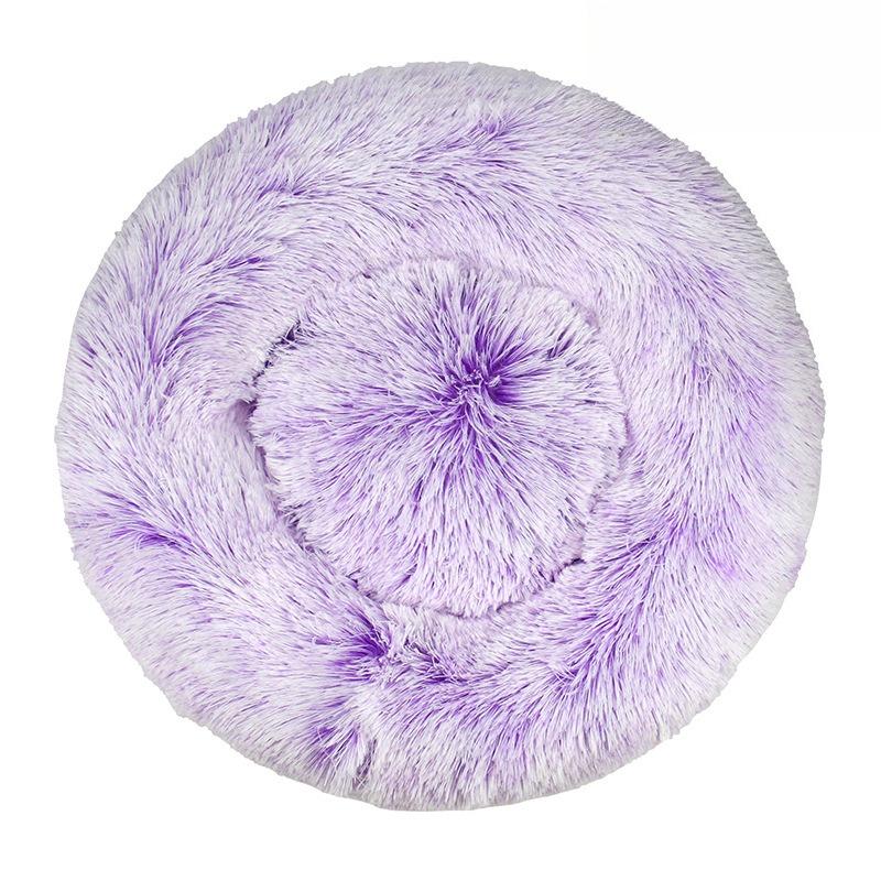 40-100cm Rundes Haustierbett für Großes Hundebett Superweiches Katzenbett Langplüsch-Hundehaus für Mittleres Hundehaus Winter Warm Schlafen