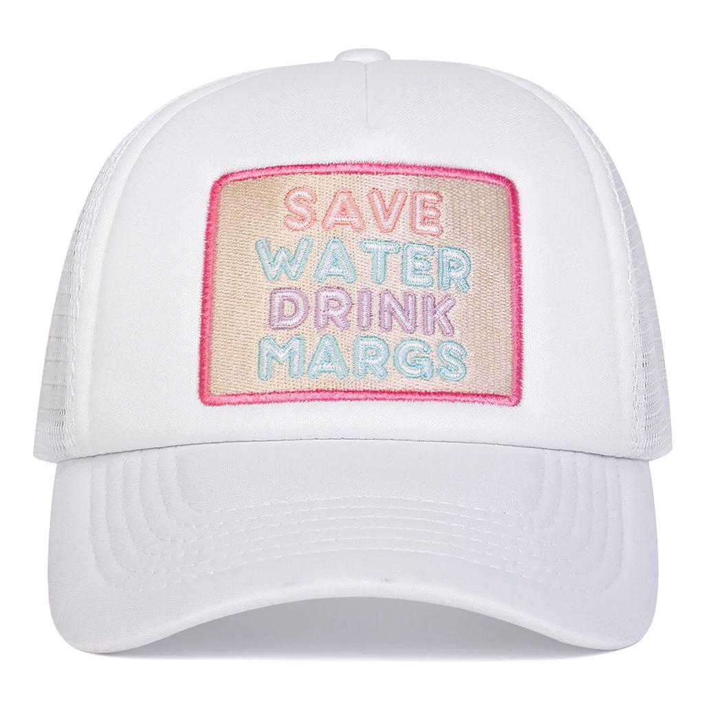 Unisex DRINK MARGS Embroidery Baseball Net Caps Spring and Summer Outdoor Adjustable Casual Hats Sunscreen Hat Sports Cap