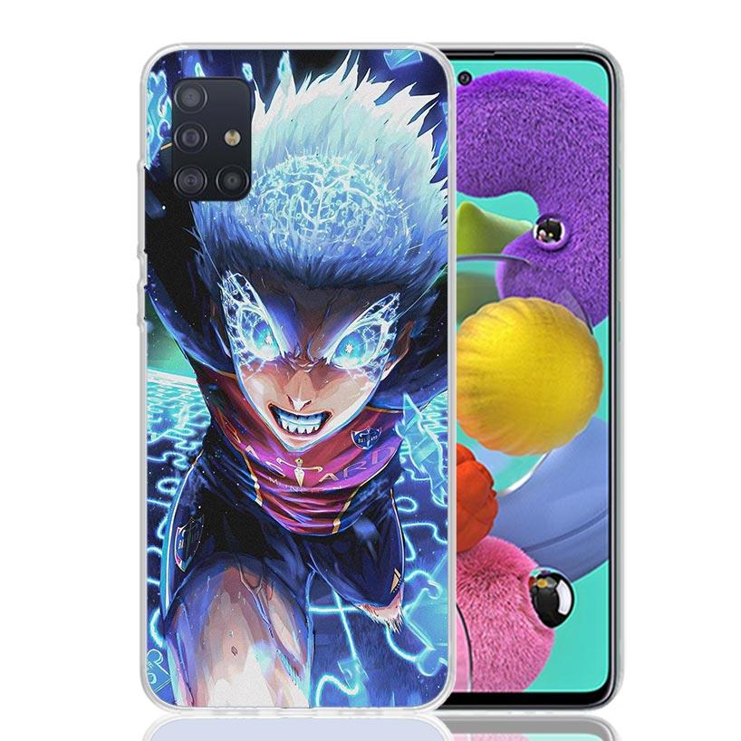 Blue Lock Isagi Yoichi Phone Case For Samsung Galaxy A52 A32 A22 A12 A02S A50S A30S A51 A31 AA71 Note 20 Ultra 10 S10 Plus Galax