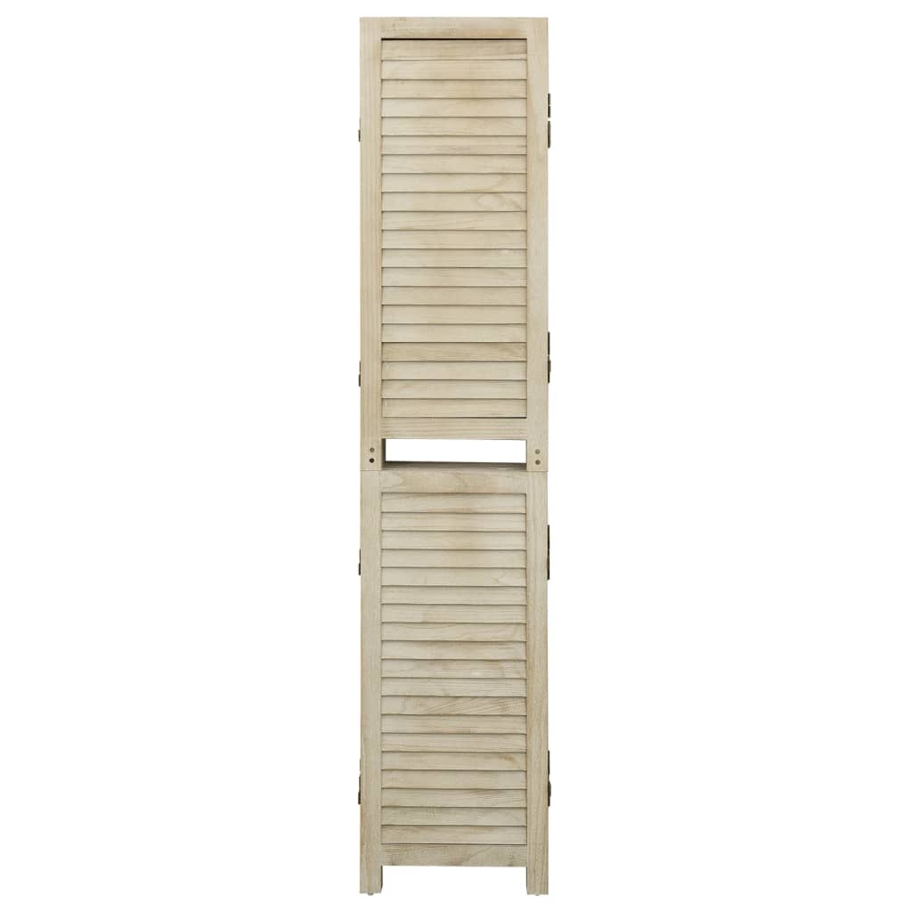 4 Piece Room Divider 140 x 165 cm Solid Paulownia Wood
