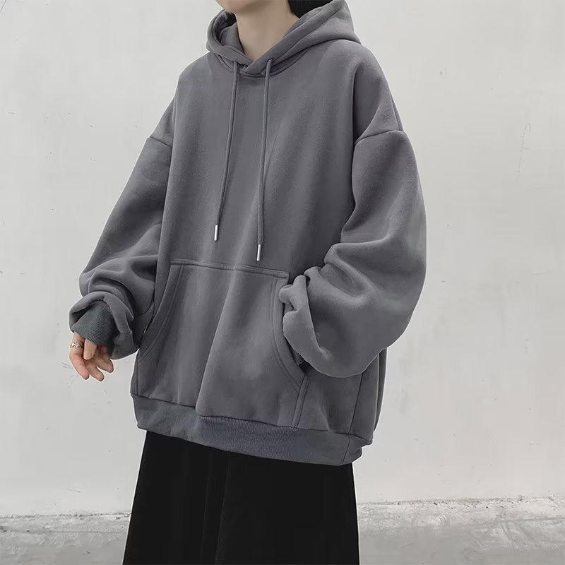 

Men s Oversized Solid Color Hoodie - Trendy Korean-Style Casual Autumn Jacket 5XL