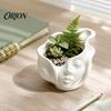 3D Printed Flowerpot Abstract Human Face Planter Pot, Head Shape Flowerpot, Succulents Plants Container for Home Office Balcony Decor Succulent Pot