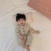 Korean-Style Children's Clothing, Same Style as Little Orange, Waffle-Patterned Baby Jumpsuit, Anti-Dirt Outdoor Wear