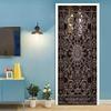 Elegant black screen door mural sticker - self-adhesive iron wall sticker, suitable for modern home decoration, perfect for room
