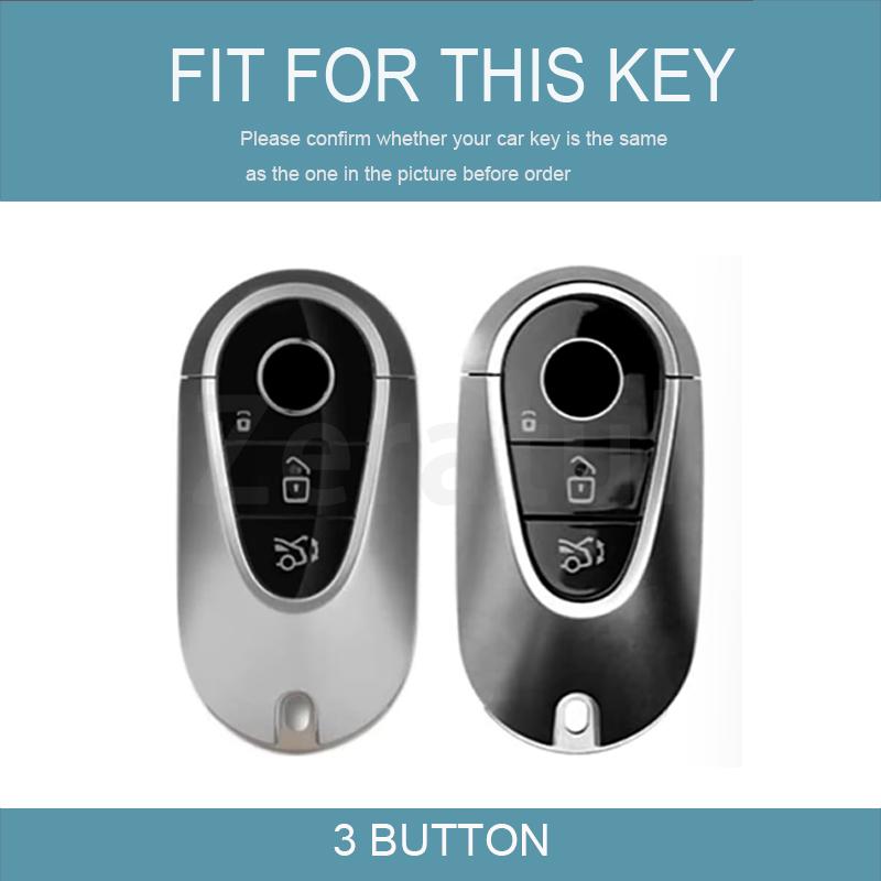 Tpu Leather Car Key Case Cover Shell Fob For Mercedes Benz C /S Class W223 W206 S350L S400L S450L S500L Accessories