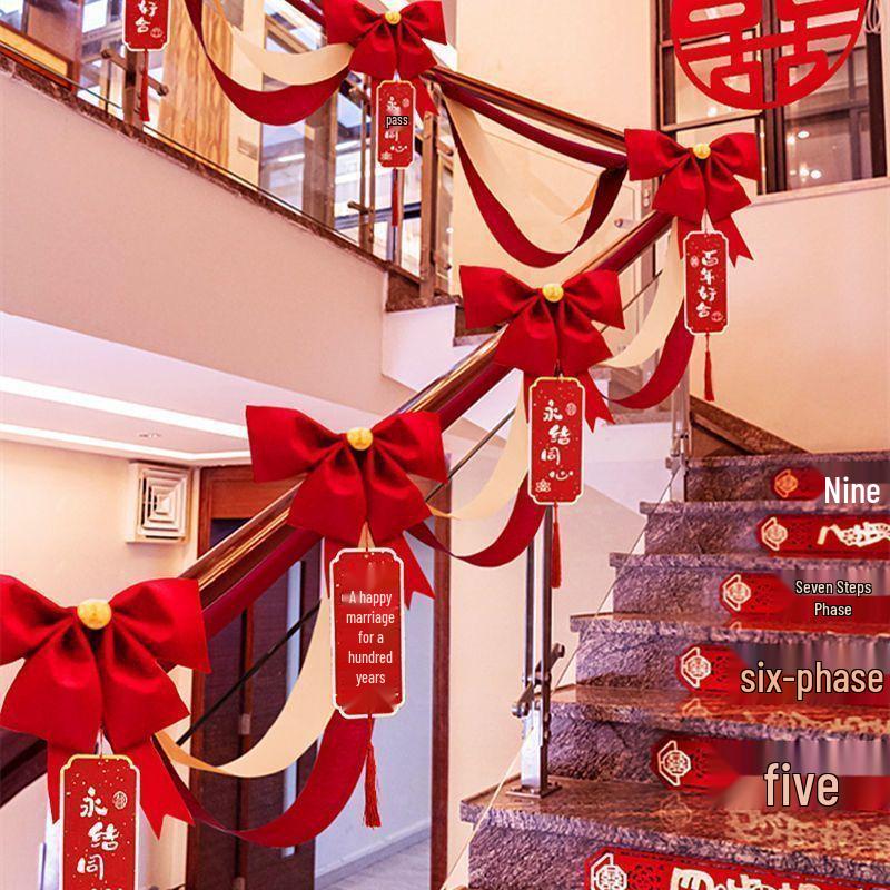 Wedding Handrail Decor: Stair & Balcony Floral Accents for Venue Styling