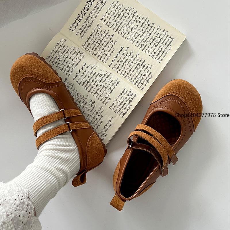 Fashion 2025 Fashion Round Toe Shallow Mary Jane Shoes Women Soft Sole Casual Shoes Female Retro Slingback Mule Flats Zapatos