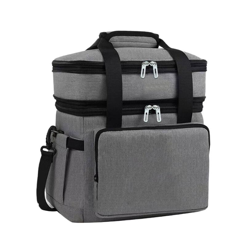 Strong Thermal Hand Bag with Multiple Pockets Leakproof Design Food Carriers for Office Meals Beach Trip & Daily Commute