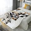 Floral Pattern Blanket Microfiber Flannel Cover Blanket Bedroom Living Room Sofa Soft And Comfortable Home Decoration