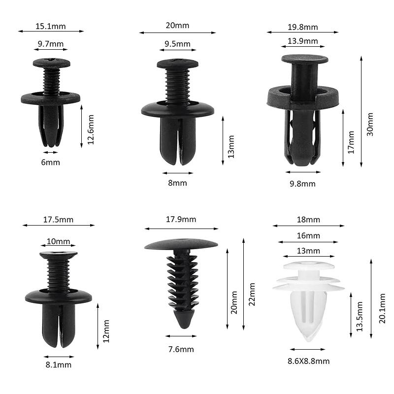 

100 Pcs Car Clips Fastener Screws Bumper Plastic For Bmw F10 F11 F20 F30 E36 E46 E60 E70 E53 E87 E90 X5 Ford Mondeo Mk4 Focus 2