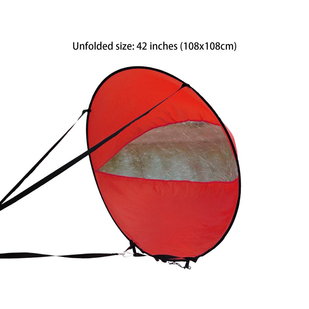 

42x42 Inches Kayak Wind Sail Folding Kayak Downwind Wind Paddle Sailing Popup Paddle Board Sail Canoe Inflatable Boat SUPSail червоний