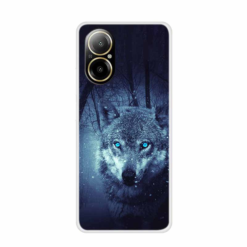 Soft Case For Realme C67 Painting Animals Luxury Silicone Phone Cover for Realme C 67 Protector Transparent Shell Clear Cases