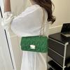 Herbst einfarbig Stickgarn 2025 neuer Modedesign-Trend Texturverschluss tragbare Schulter Umhänge Damenhandtasche