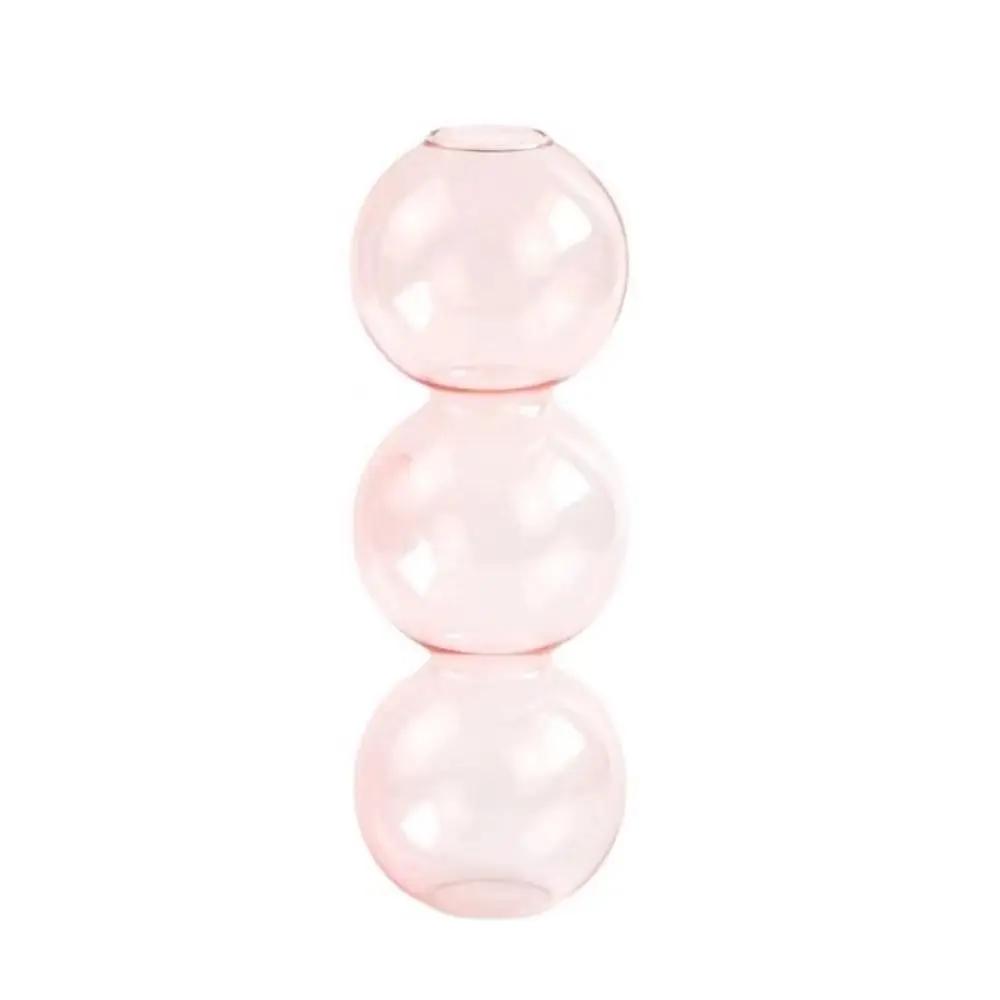 Romantic Glass Vase Modern Creative Hydroponic Flower Pot Funny Simple Spherical Flower Vase Dining Room