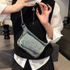 Retro Denim Bag Women's Lazy Wind Chain Shoulder Messenger Bag Student Class Commute Casual Simple Fanny Pack