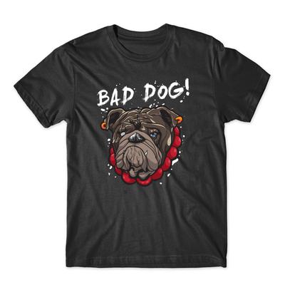 Bad Dog T-Shirt Mens Womens Tees Top Bull Dog Angry Face Mens Womens Tee Top