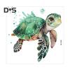 Cartoon Sea Turtle Toilet Sticker Removable Self-adhesive Waterproof PVC Living Room Bathroom Wall Art Animal Toilet Lid Decoration Decal