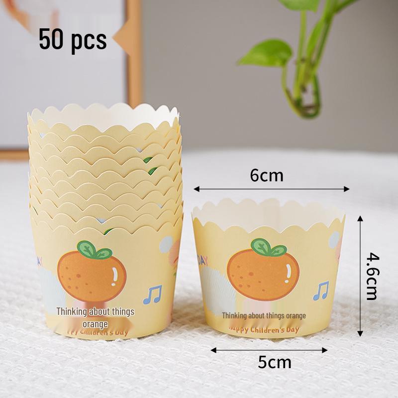 50 Hochtemperatur-Beständige Kraftpapier Muffin- & Chiffon-Kuchenförmchen - Lebensmittelqualität, Einweg, Runde Backförmchen