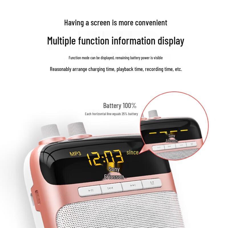 Soai S318 Portable Wired & Wireless Amplifier Speaker