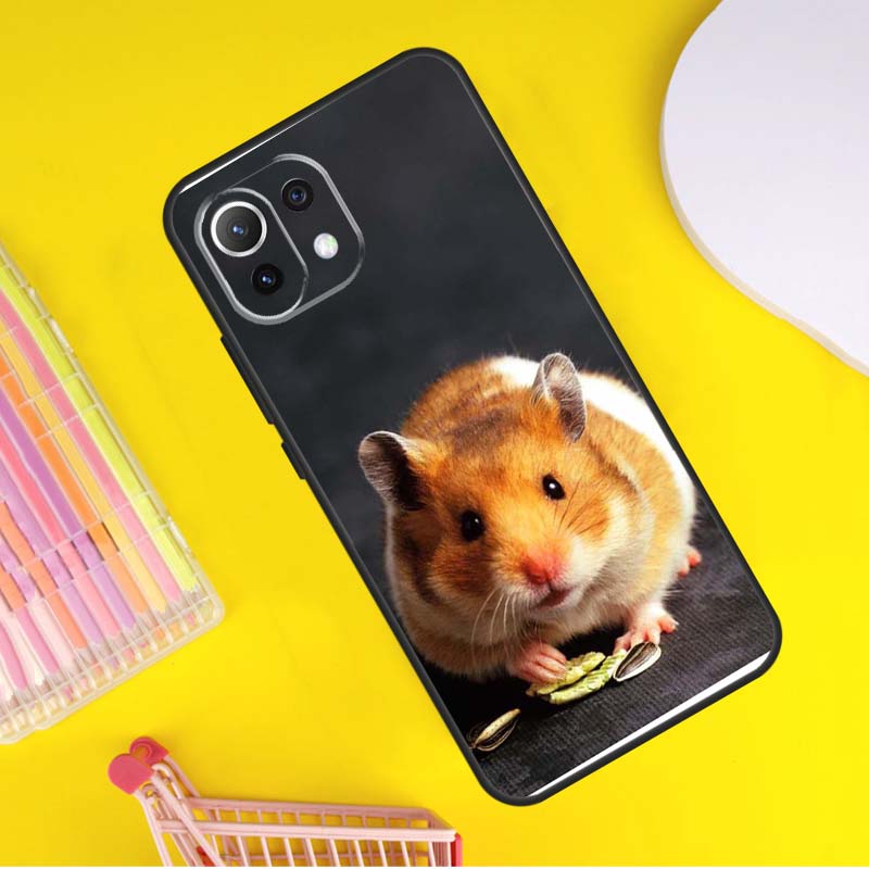 Cute Adorable Hamster Cover For Xiaomi 14T Pro 11T 12T 13T 13 14 Ultra POCO X7 Pro X3 X5 F3 F5 F6 M6 X6 Pro Case